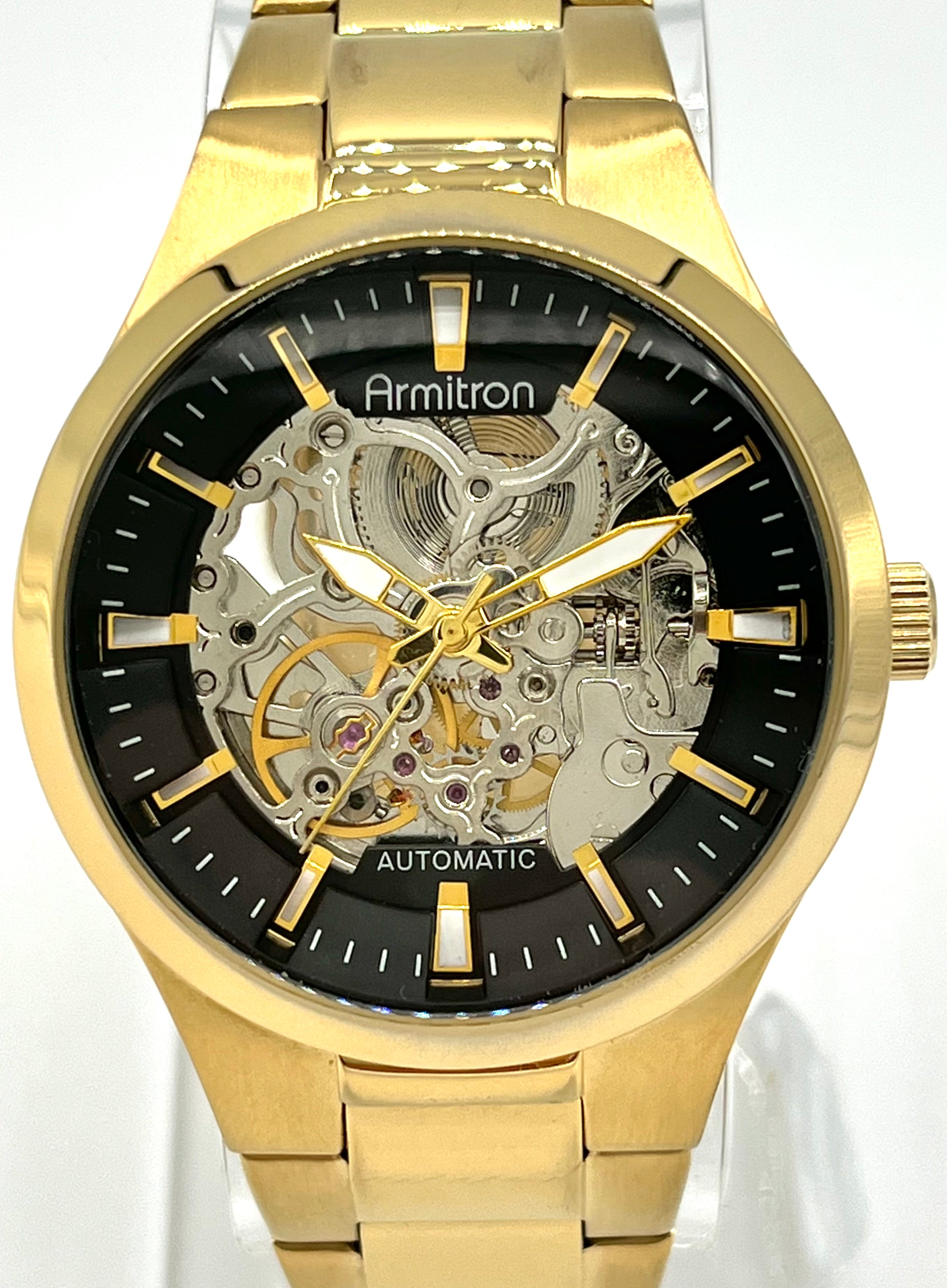 Armitron automatic skeleton watch on sale