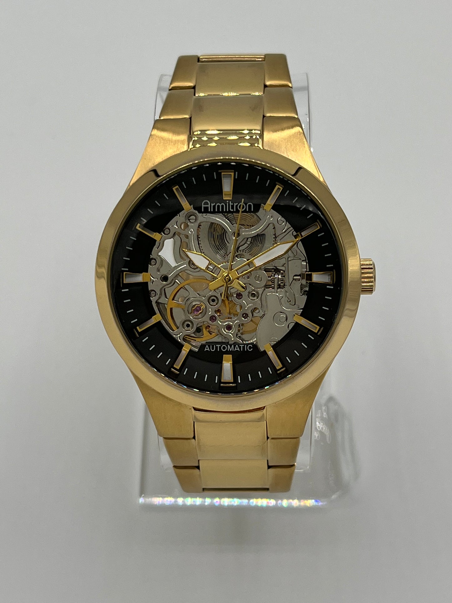 Armitron Automatic Skeleton Watch - face - dial - bezel - movement